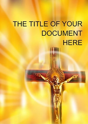 Religion Christian Cross Word document template design