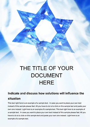 Flag of Israel Word document template design