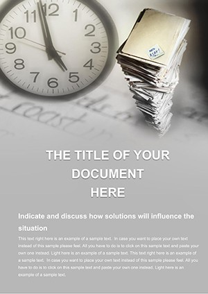 Working time Word document template