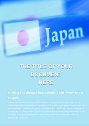 Country Japan Word document template design