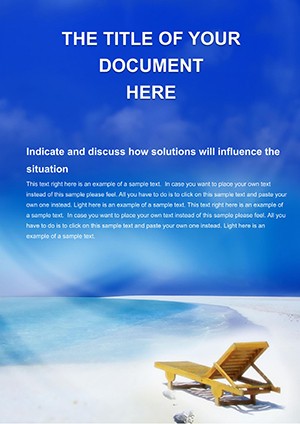 Beach and sea Word templates