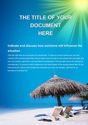Exotic resort Word template