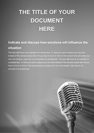 Music Awards with Customizable Word Template