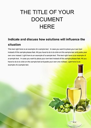 Wine Industry Word Template - Design Document