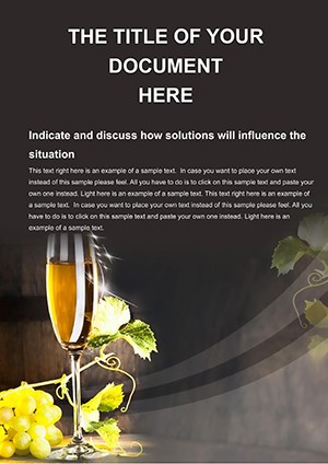 Wine Company Word document template design