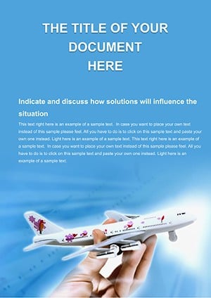 Airline tickets Word template