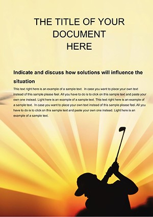 Golf Club Word template