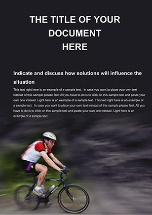 Bicycle sports Word template