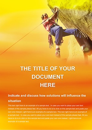 Rock climbing Word templates