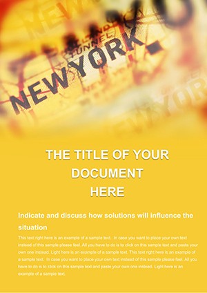 New York City Word template