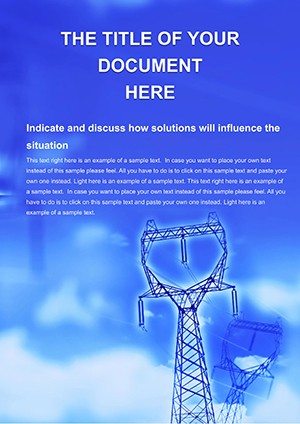 Electricity Distribution Word Template: Download