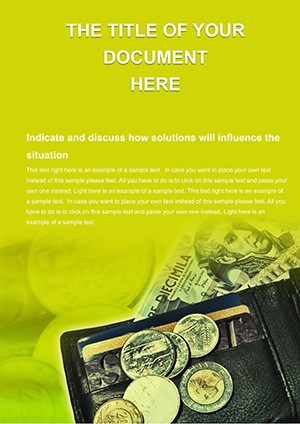 Budget Planning Word document template design