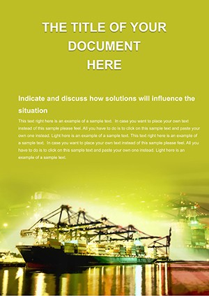 Freight shipping services Word template