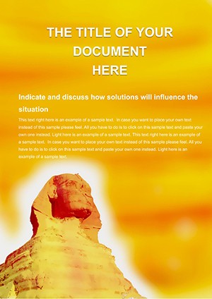 Great Sphinx of Giza Word Template - Download, Customize, and Print