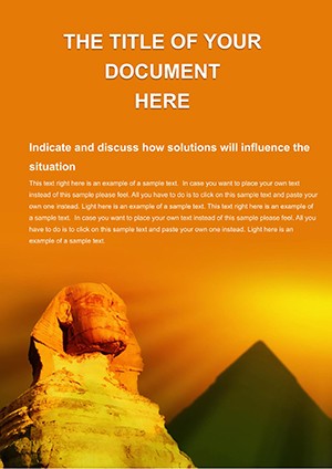 Mysteries of Egypt Word document template design