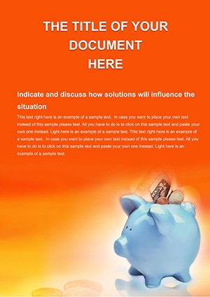 Saving Money Word template