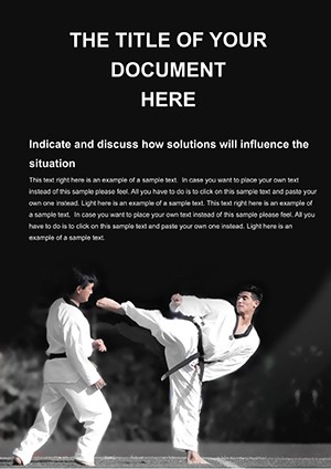 Karate School Word document template design