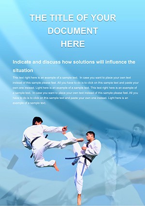 Taekwondo training Word templates