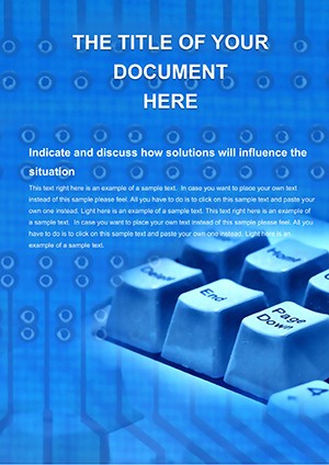Typing Word document template design