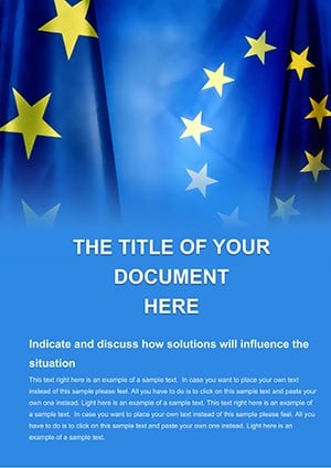European Union Flags Word template
