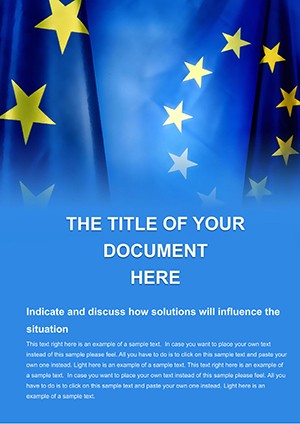European Union Flags Word Template | Download