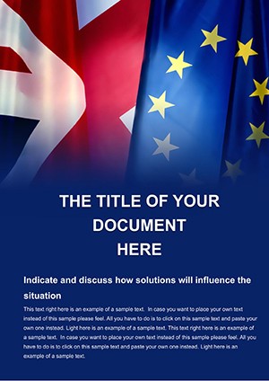 EU Flag Word document template design