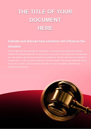 Law cases Word template