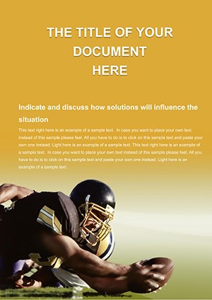 American football players Word templates