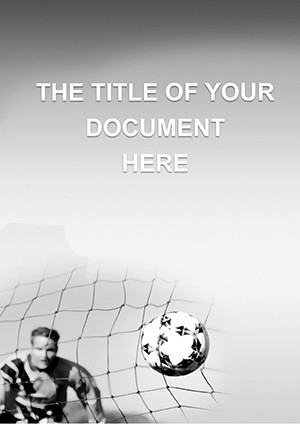 Soccer sport Word template