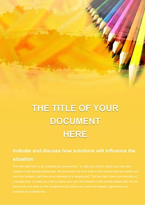 Color Pencil Word templates