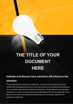 Lightbulb Word template