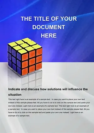 Rubiks Cube Word Template Document