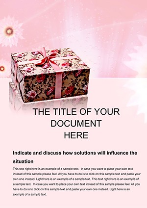 Birthday gifts Word document template