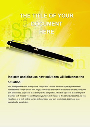 The Pen Word Template: Elevate Your Professional Documents