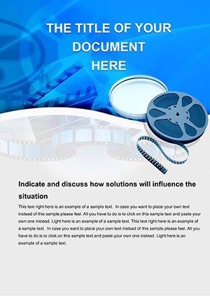 Movies Word document template design