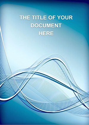 Free Blue Lightning Word Template and Background for Print Document