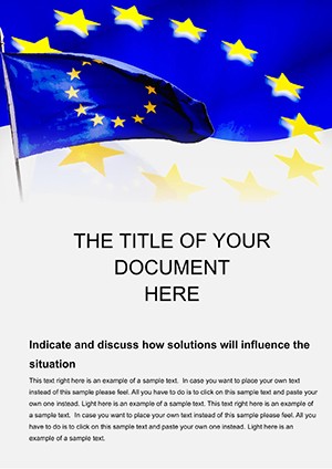 EU Flag Word document template design