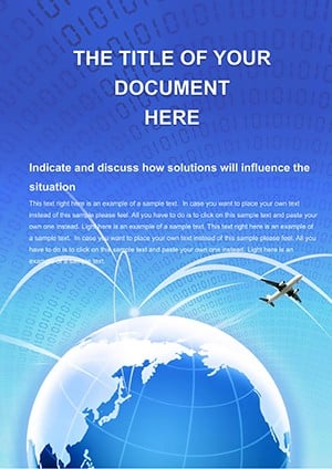 Flight Booking Word document template design