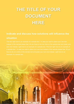 Business City Word Document Template Designs