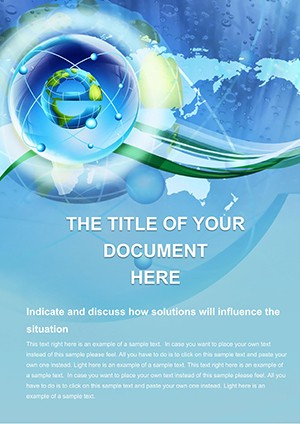 Eco Environment Word template for print document
