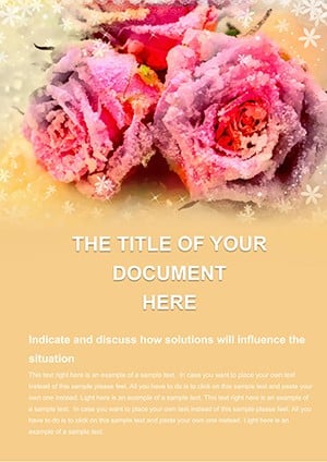 Roses Flower Delivery Word document template design