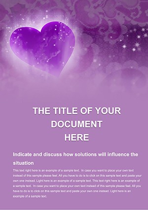 Dreams of Love Word Template: Download Design