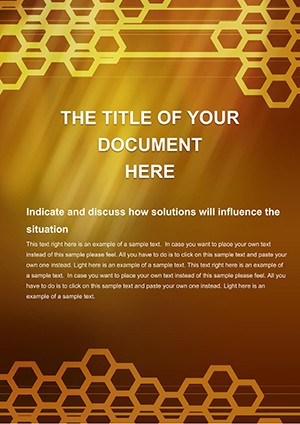 Buzzworthy Honeycomb Word Document Template | Professional Design