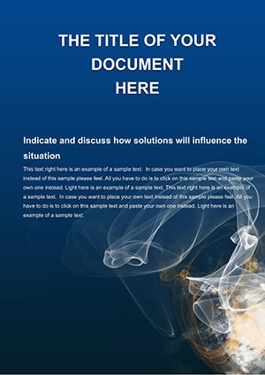 Smoke on Blue Background Word templates
