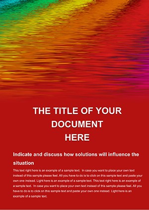 Different Color Waves Word Template | Download Now