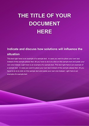 Purple Background Word Document Template