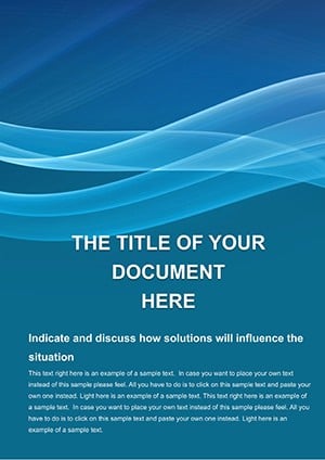 Blue Waves Background Word templates