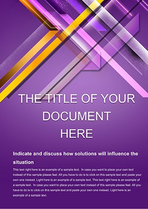 Ribbons and Purple Background Word templates
