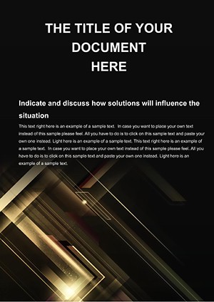 Luminescent Lines Word Template - Download and Customize