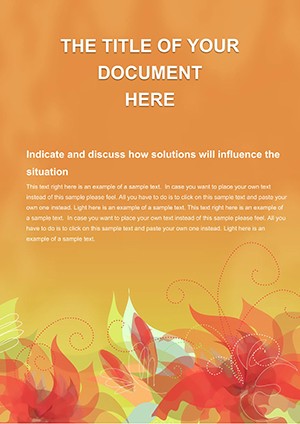Vector Flowers Word templates